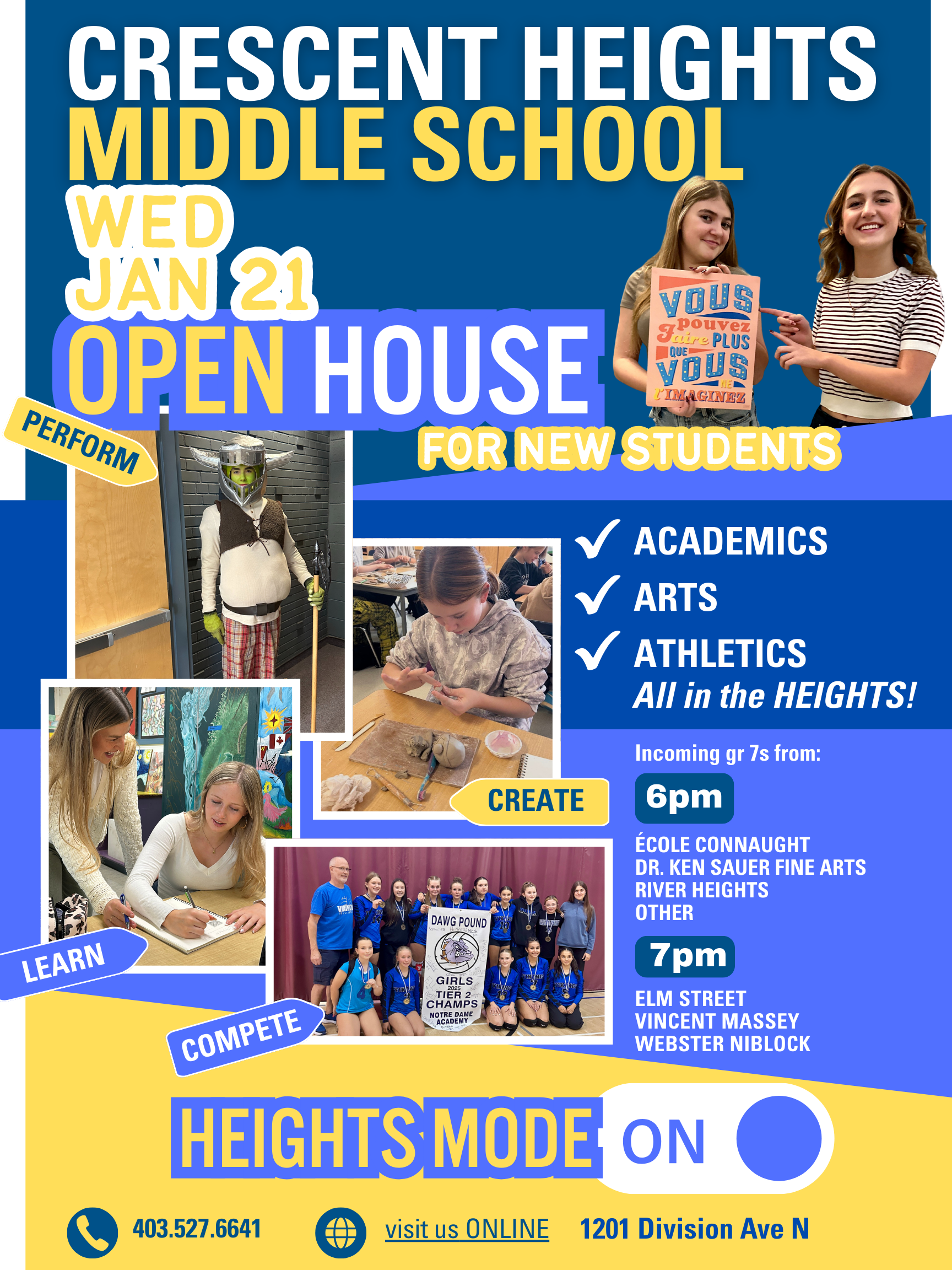 CHHS open house poster 2026